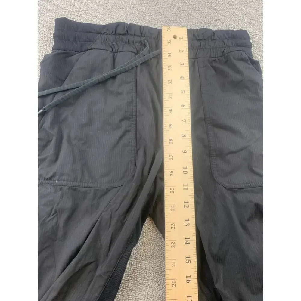 Lululemon Women Pull‎ on Athletic Pants Black Size 6 Nylon Stretch Jogger